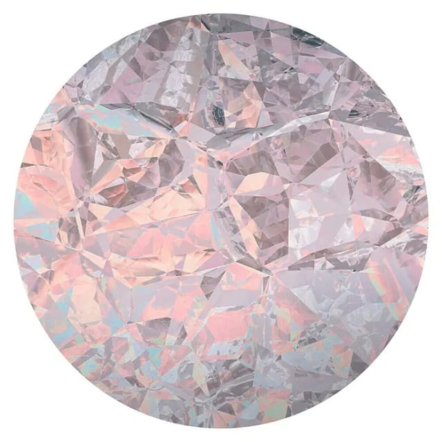Komar Vlies Fototapete Glossy Crystals Selbstklebend Ø 125 cm