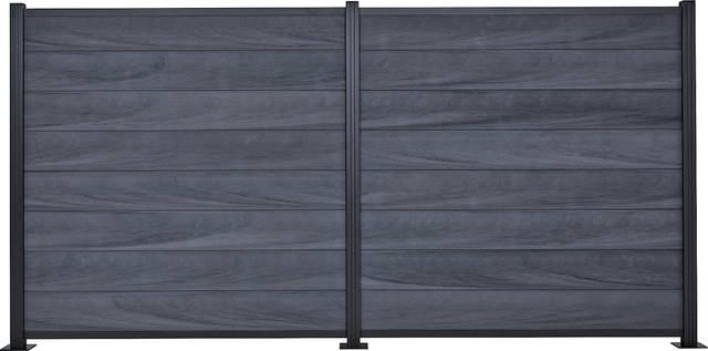 T & J Sichtschutzzaun Öland-Serie Greystone für Zaunfeld 180 cm x 175 cm