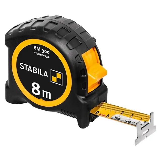 Stabila Taschenbandmaß 8 m BM 300 Metrische Skala