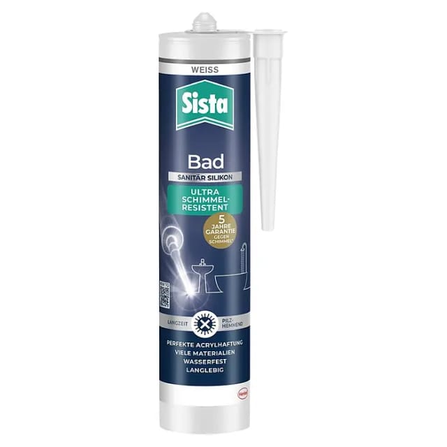 Sista Bad Sanitär Silikon 280 ml Kartusche Weiß