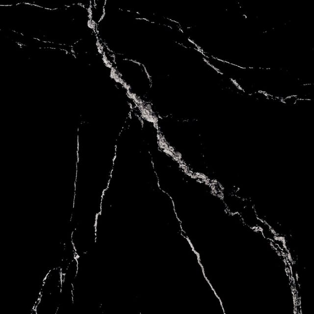 Bodenfliese Feinsteinzeug Schwarz Glasiert Poliert 60 cm x 60 cm