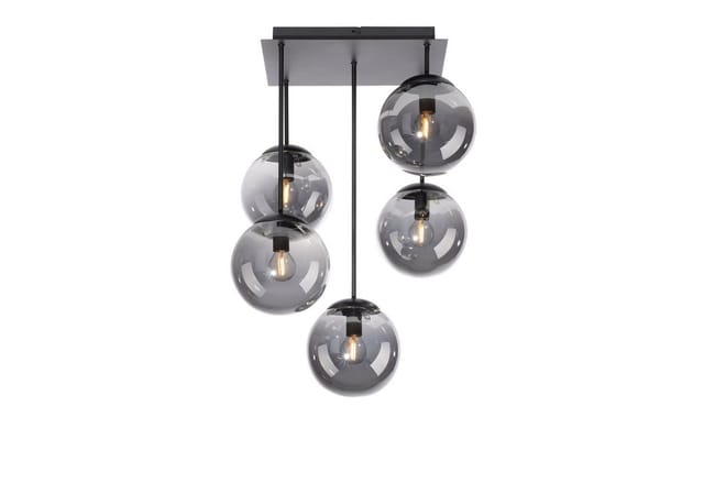 Just Light Deckenleuchte Big Widow 39 cm x 39 cm Schwarz