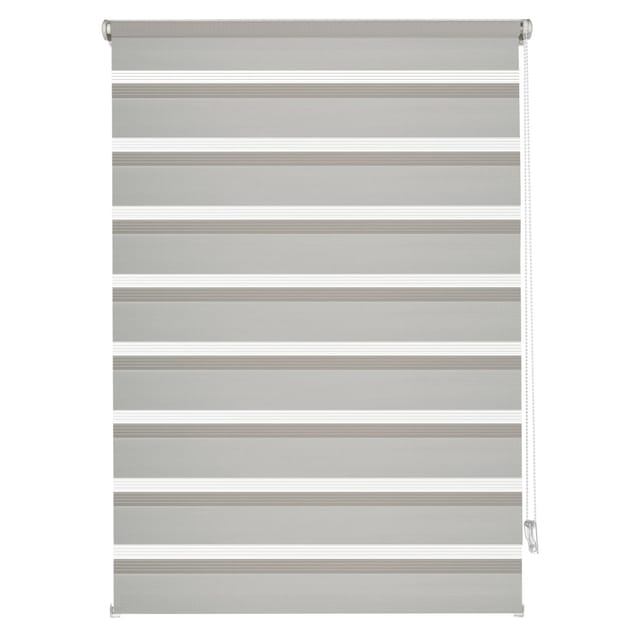 Gardinia Easyfix Doppelrollo mit Montageschiene 100 cm x 150 cm Grau