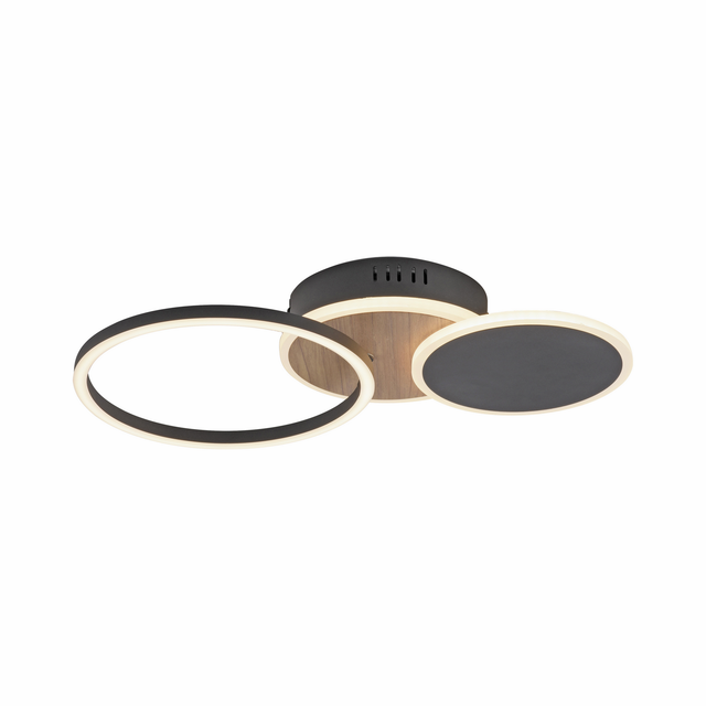 Just Light LED-Deckenleuchte Sevent 8,2 cm x 33,4 cm Holzdekor