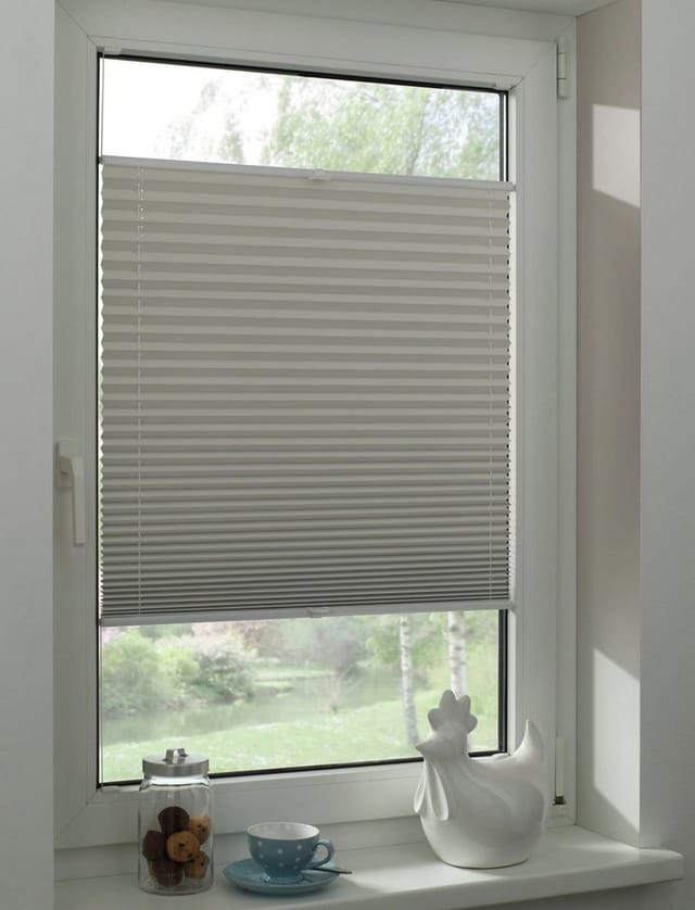 Gardinia Plissee Concept Thermo Abdunklung 75 cm x 130 cm Grau