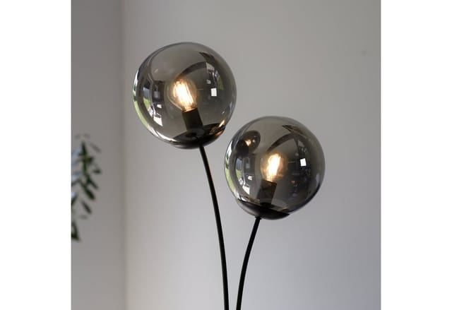 Just Light Tischleuchte Big Widow 2-flammig 60 cm x 16 cm Schwarz