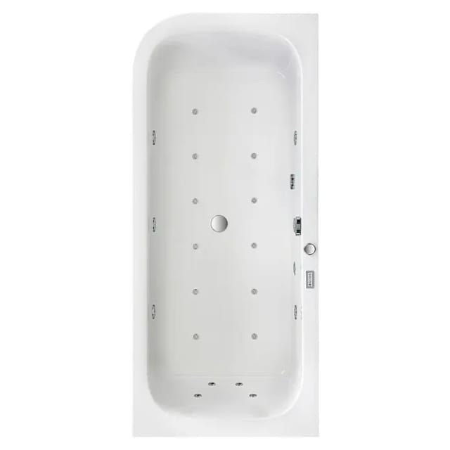 Ottofond Whirlpool-Komplettset Spirit 180x80 cm Links Weiß