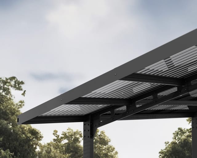 Palram - Canopia Carport Sydney Apex 586 cm x 538 cm Schwarz