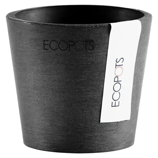 Ecopots Pflanztopf Amsterdam Mini Dunkelgrau 8 cm