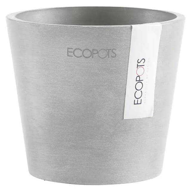 Ecopots Pflanztopf Amsterdam Mini Weißgrau 10,5 cm