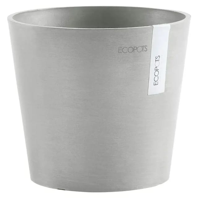 Ecopots Pflanztopf Amsterdam Mini Weißgrau 17 cm