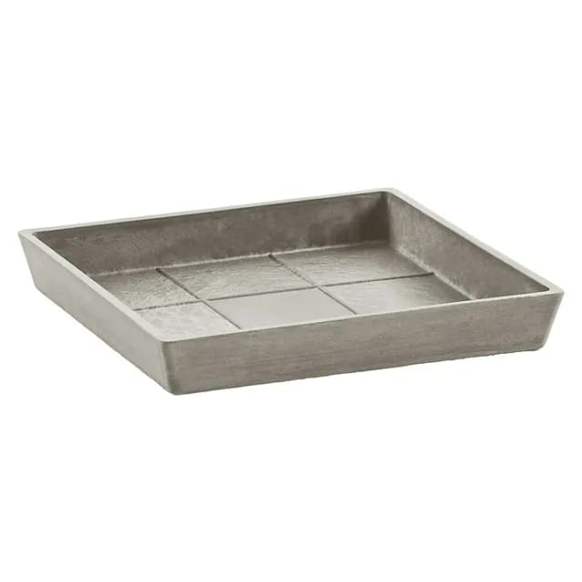 Ecopots Untersetzer quadratisch Braungrau 18 cm