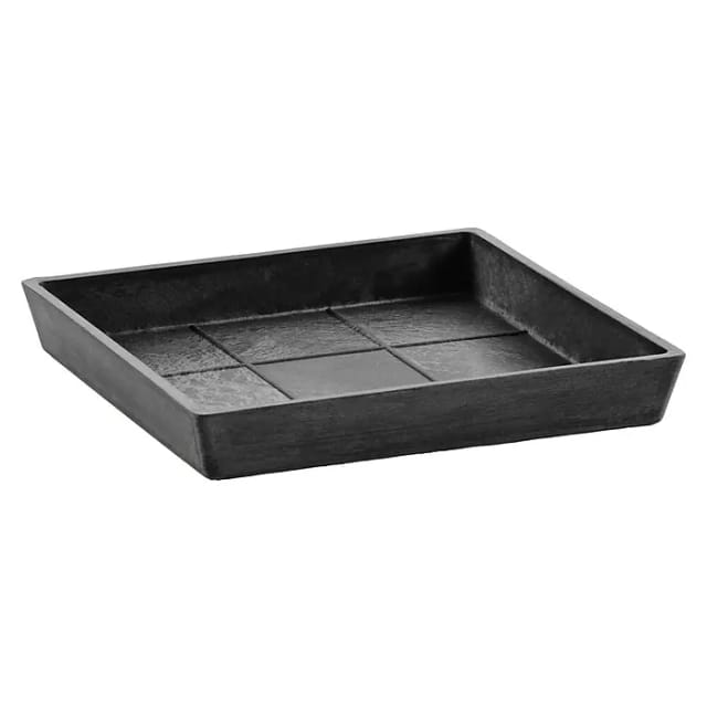 Ecopots Untersetzer quadratisch Dunkelgrau 18 cm