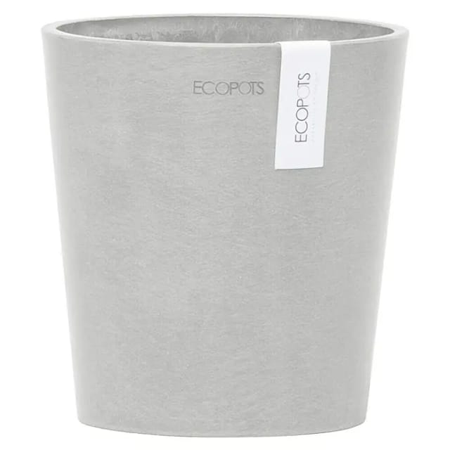 Ecopots Orchideentopf Morinda Weißgrau 14 cm