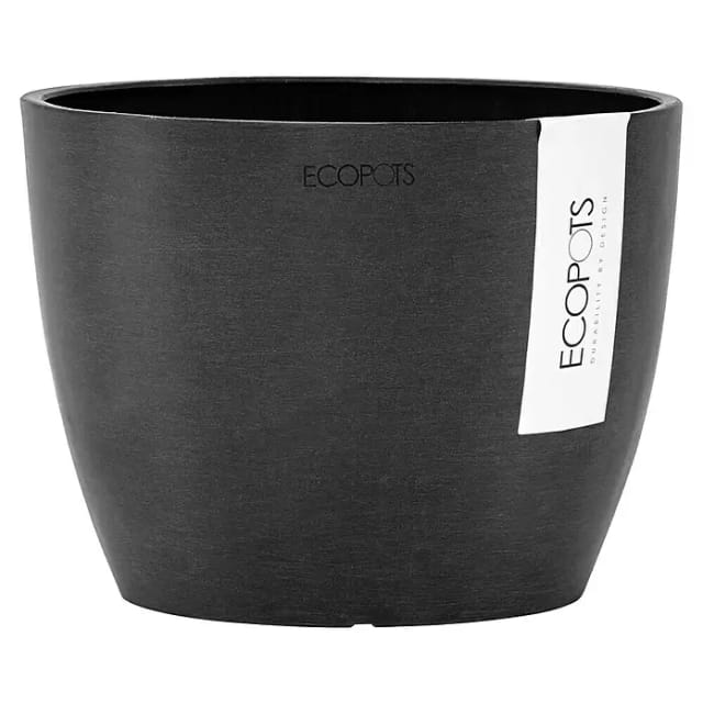 Ecopots Blumentopf Stockholm Dunkelgrau 16 cm