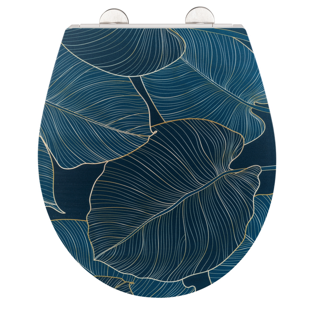 Wenko Premium WC-Sitz Big Leaves aus Duroplast mit Absenkautomatik