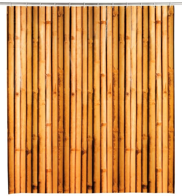 Wenko Duschvorhang Babusa 180 cm x 200 cm Braun