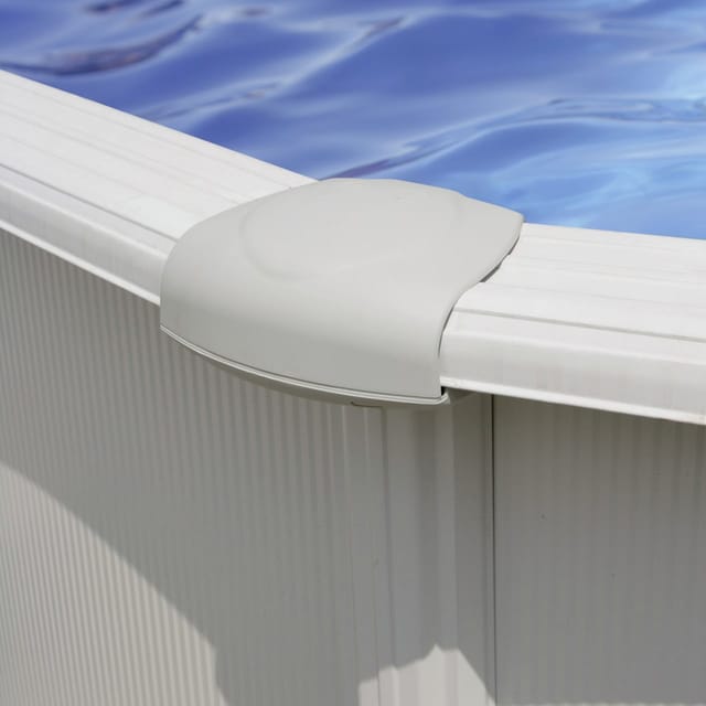 Gre Stahlwand-Pool Atlantis 800 cm x 470 cm x 132 cm Oval Weiß