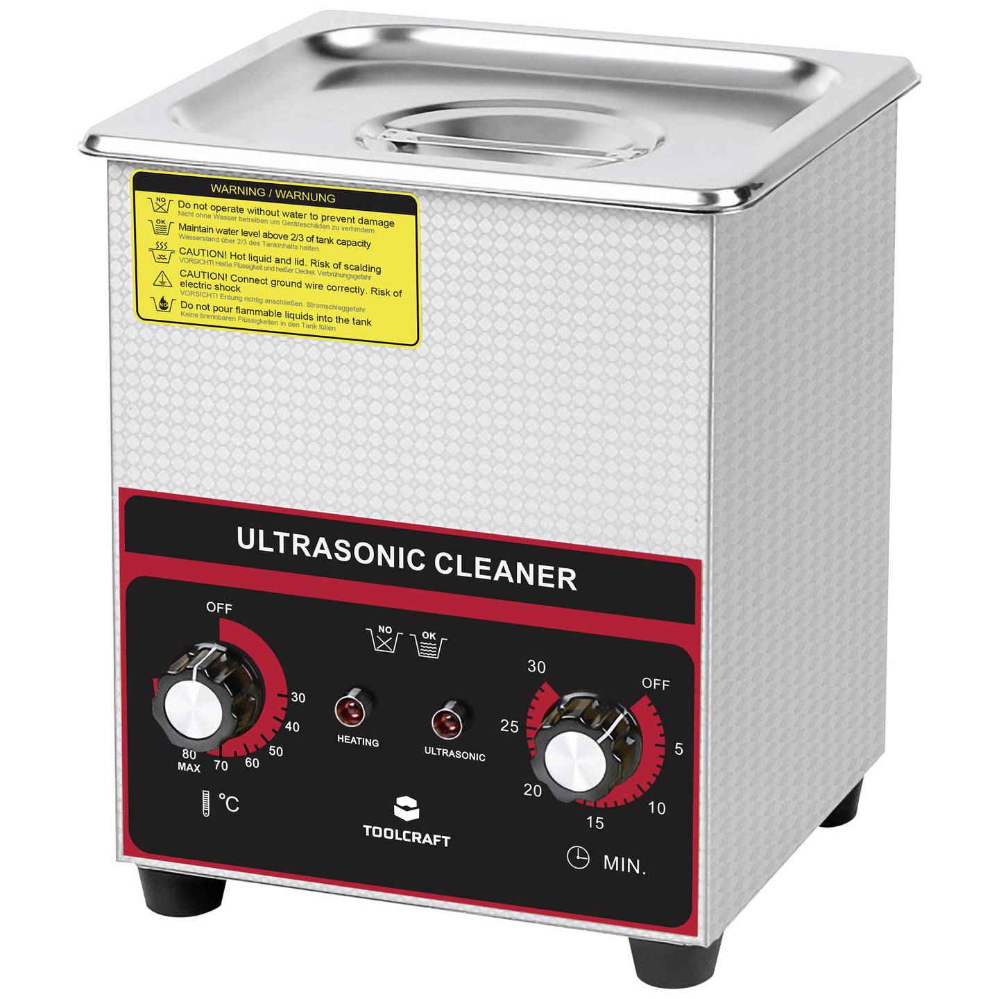 [neuwertig] B-ware Toolcraft Ultraschallreiniger Usc-200 Schmuckreiniger Heizung 160w Edelstahlkorb