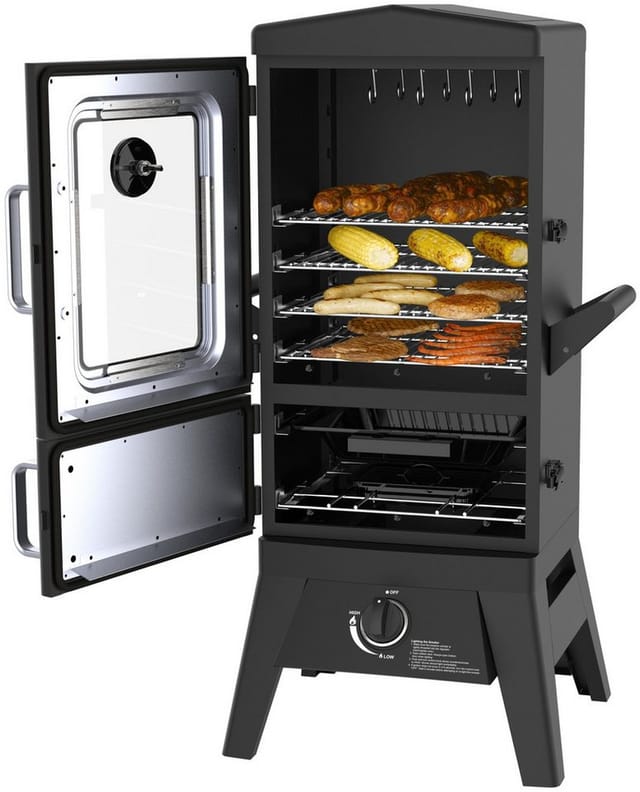 El Fuego Gasgrill/Smoker Portland W2 Schwarz 50 cm x 107 cm x 48 cm