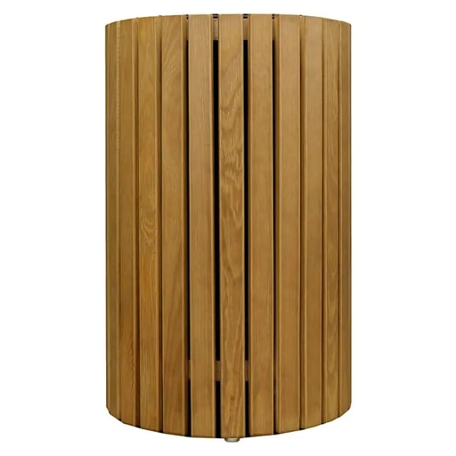 Pflanzkasten Quadra Ø 34 cm x 50 cm Natur Lackiert