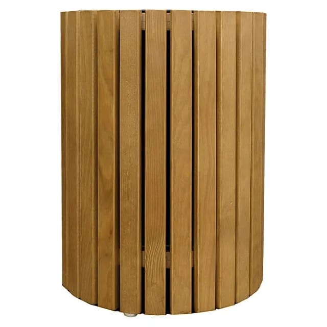 Pflanzkasten Quadra Ø 34 cm x 40 cm Natur Lackiert