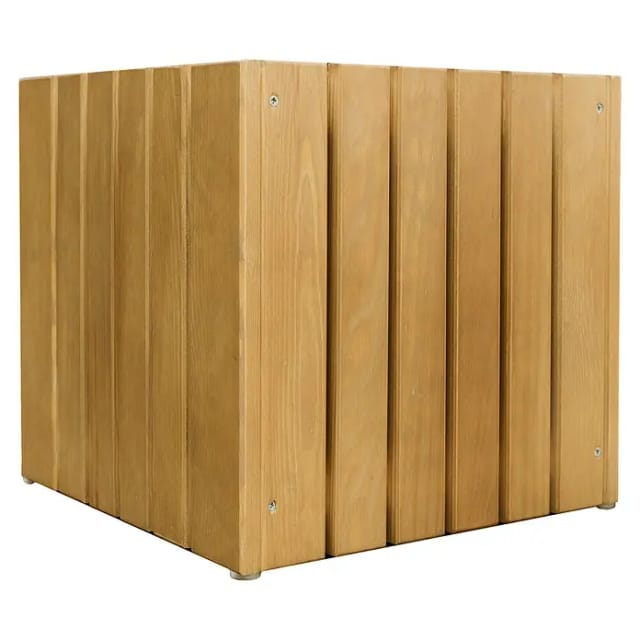 Pflanzkasten Quadra 34 cm x 34 cm x 32 cm Natur Lackiert