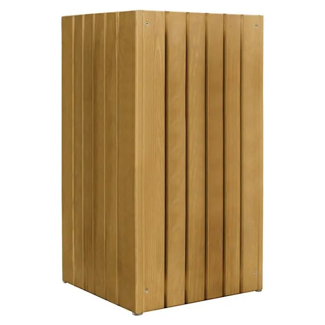 Pflanzkasten Quadra 34 cm x 34 cm x 50 cm Natur Lackiert