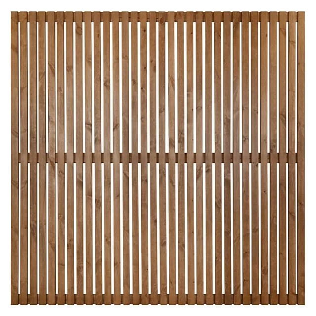 Sichtschutzzaun-Element Quadra 180 cm x 180 cm Natur Lackiert