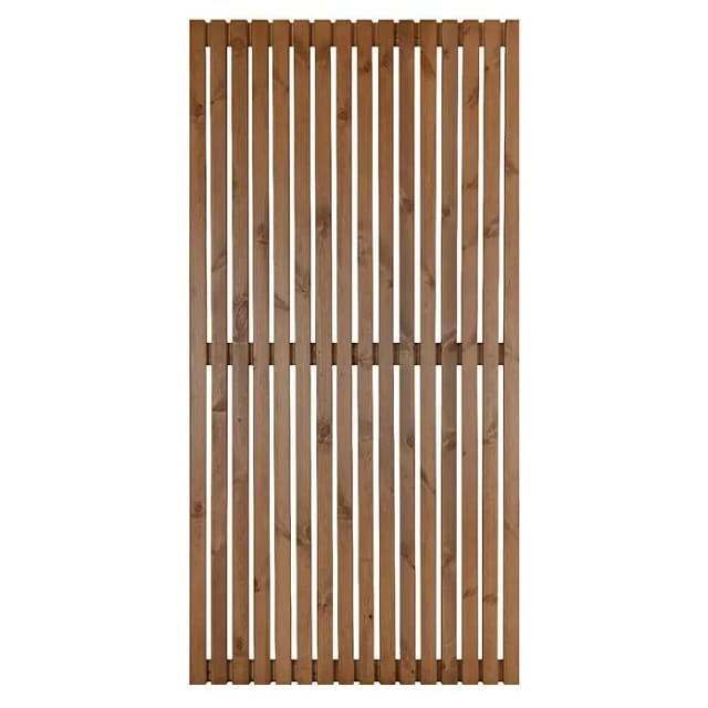 Sichtschutzzaun-Element Quadra 90 cm x 180 cm Natur Lackiert