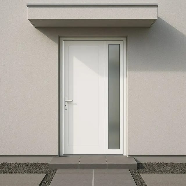 Nebeneingangstür K511 Kunststoff Weiß 88 cm x 198 cm Anschlag Links