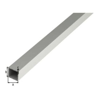 Vierkantrohr Silber eloxiert 15 mm x 15 mm x 1000 mm