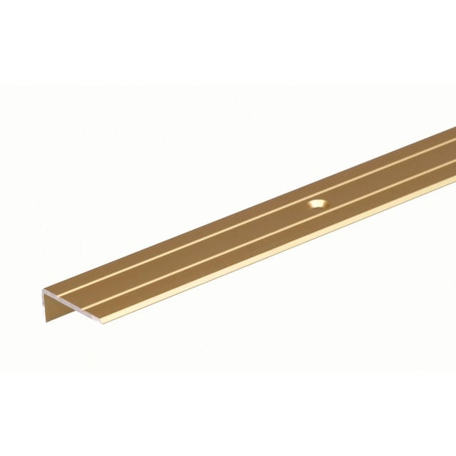 Treppenkantenprofil Aluminium 10 mm x 25 mm x 2.000 mm Gold