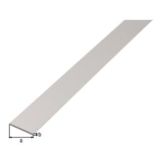 Flachstange Silber eloxiert 2 mm x 25 mm x 2000 mm