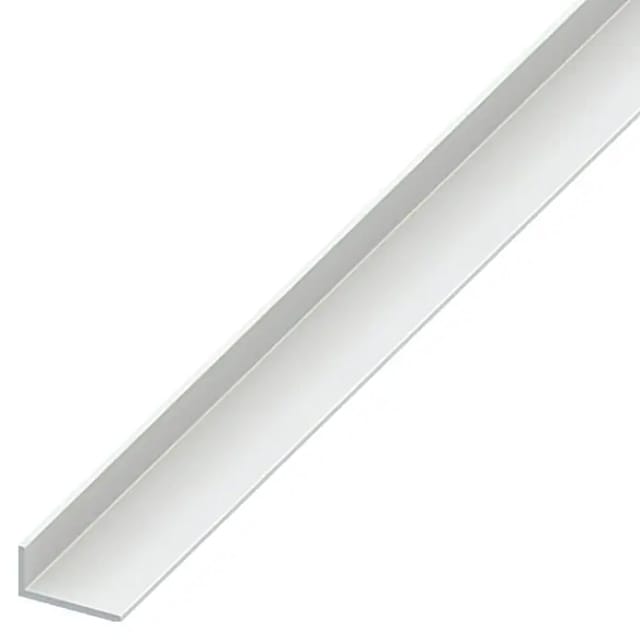 Winkelprofil ungleichschenklig Kunststoff 10 mm x 40 mm x 1.000 mm Weiß