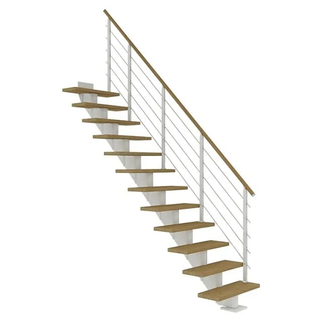 Dolle Mittelholmtreppe Hamburg Eiche GH bis 258 cm Gerade 75 cm FSC