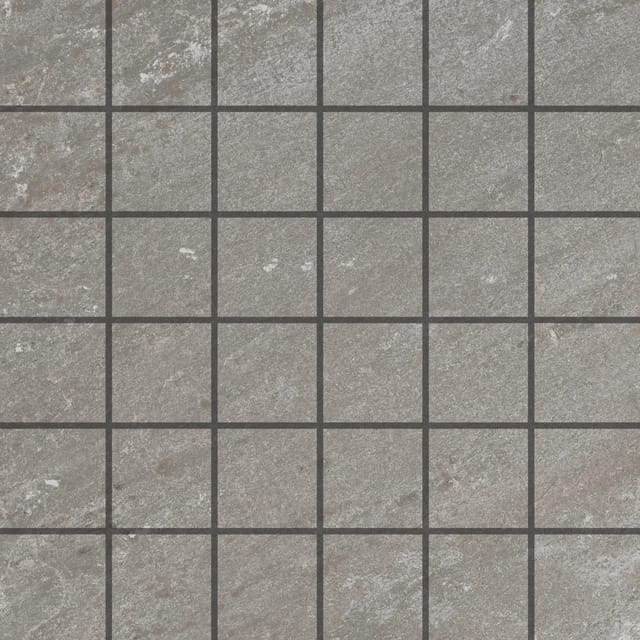 Vitra Mosaikfliese Olympus Feinsteinzeug Grau 30 cm x 30 cm