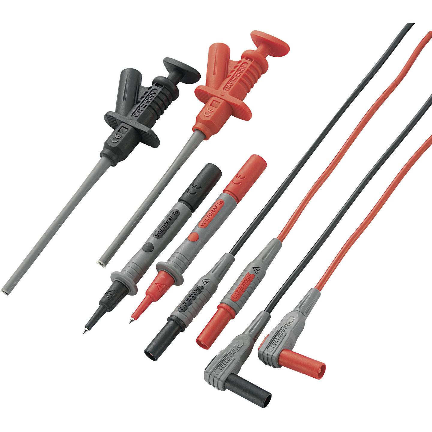[gebraucht] B-ware Voltcraft Sicherheits-messleitungs-set Ms-6 Lamellenstecker 4mm Prüfspitze