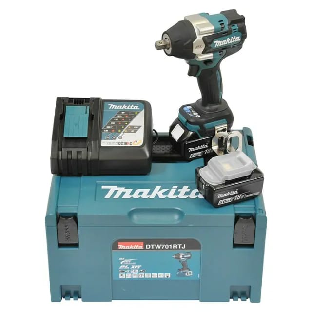 Makita 18 V Akku-Schlagschrauber DTW701RTJ inkl. Akkus mit Koffer