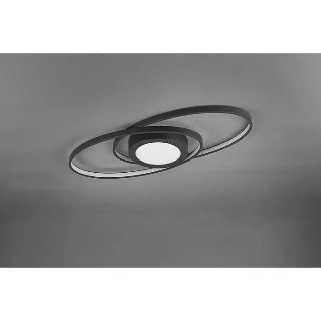 Trio LED-Deckenleuchte Galaxy 27 W Anthrazit mit Switch Dimmer
