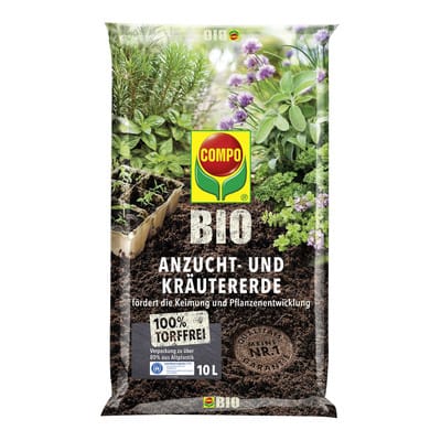 Compo Bio Anzucht- und Kräutererde torffrei 10,
