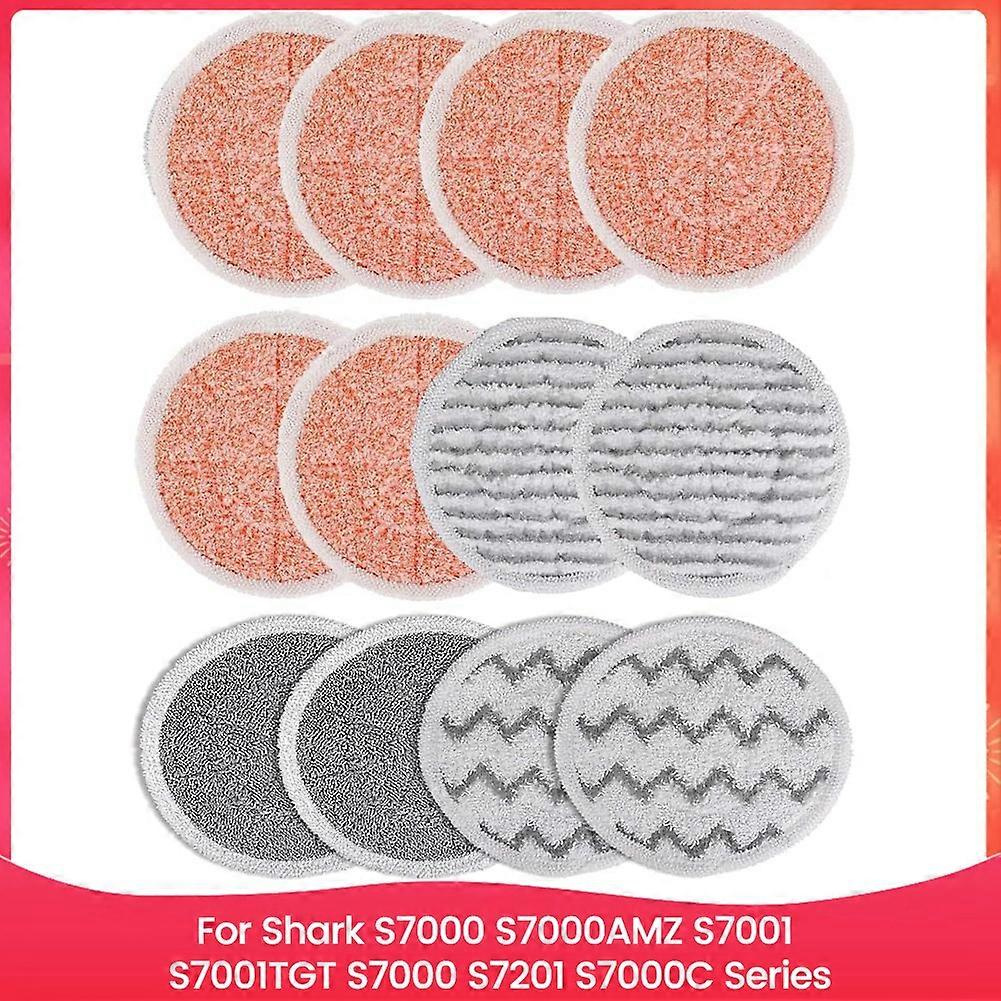12 Ersatzpads Für Dampfreiniger Der Serien Shark S7000, S7000amz, S7001, S7001tgt, S7000, S7201 Und S7000c