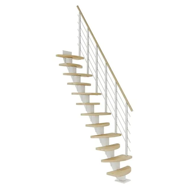 Dolle Mittelholmtreppe Berlin Buche Weiß GH bis 315 cm Variabel 64 cm FSC