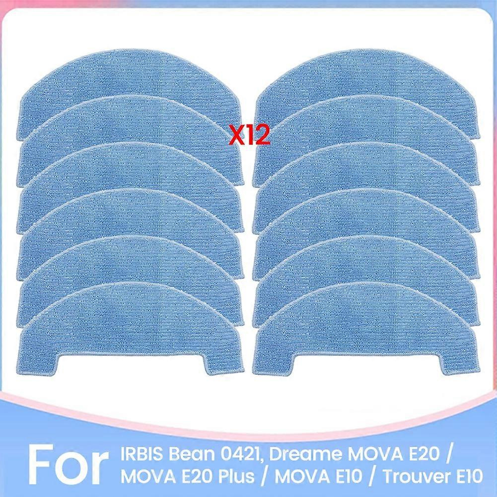 12 Stück Wischmopp-pads Für Dreame Mova E20 / Mova E20 Plus / Mova E10 / Trouver E10 Für Irbis Bean 0421 Ersatzteile