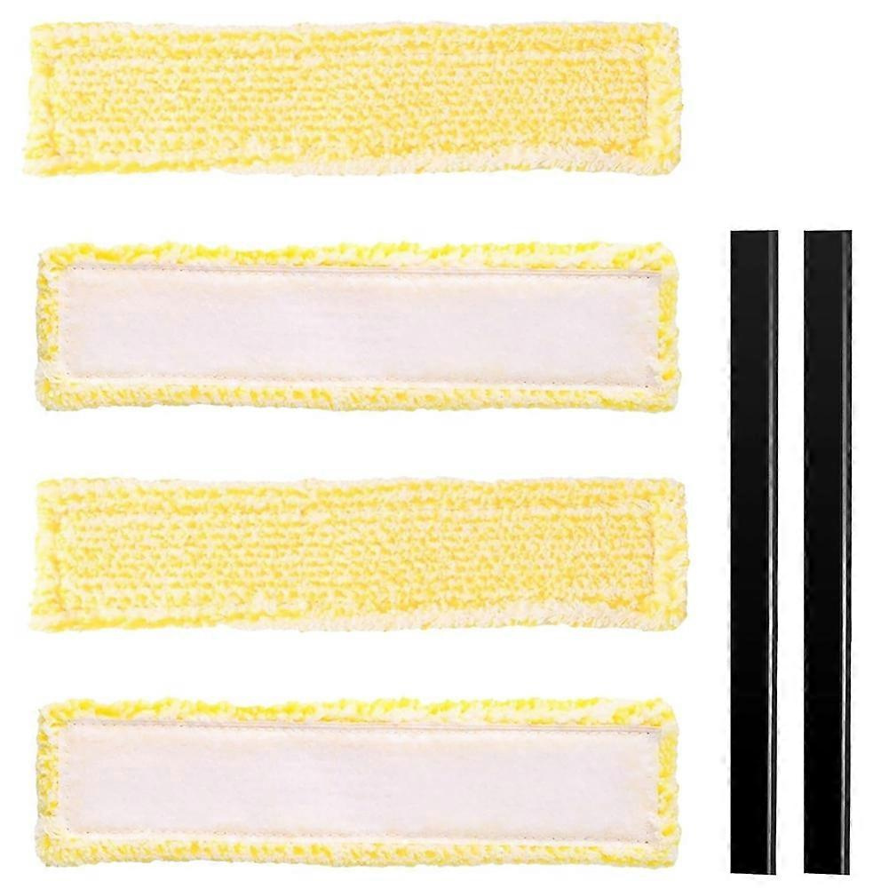 Fensterputz-moppbezug-set, Ersatz-mikrofaser-moppbezug Mit 2 Gummilippenabziehern, Hoch Saugfähig