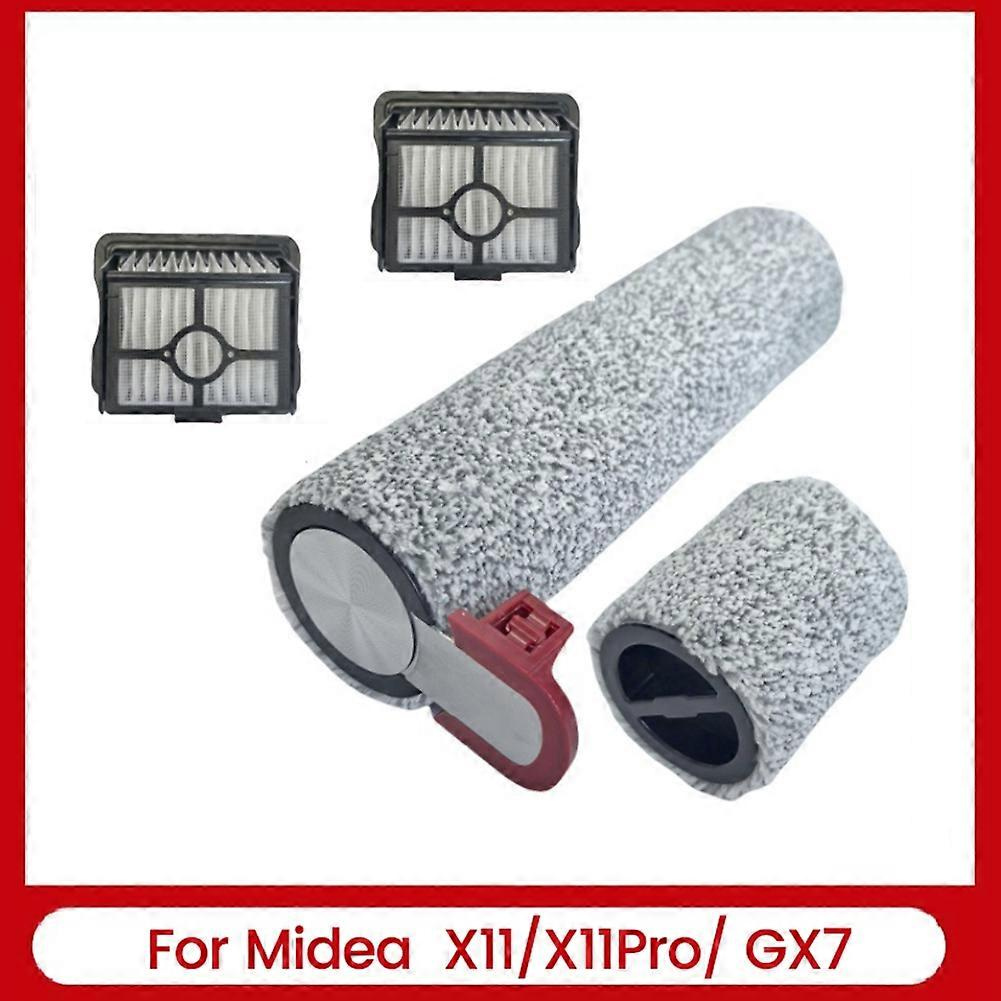 Walzenbürste Und Hepa-filter Für Midea X11/x11pro/gx7 Bodenreinigungsmaschinen – Ersatz-walzenbürsten-set