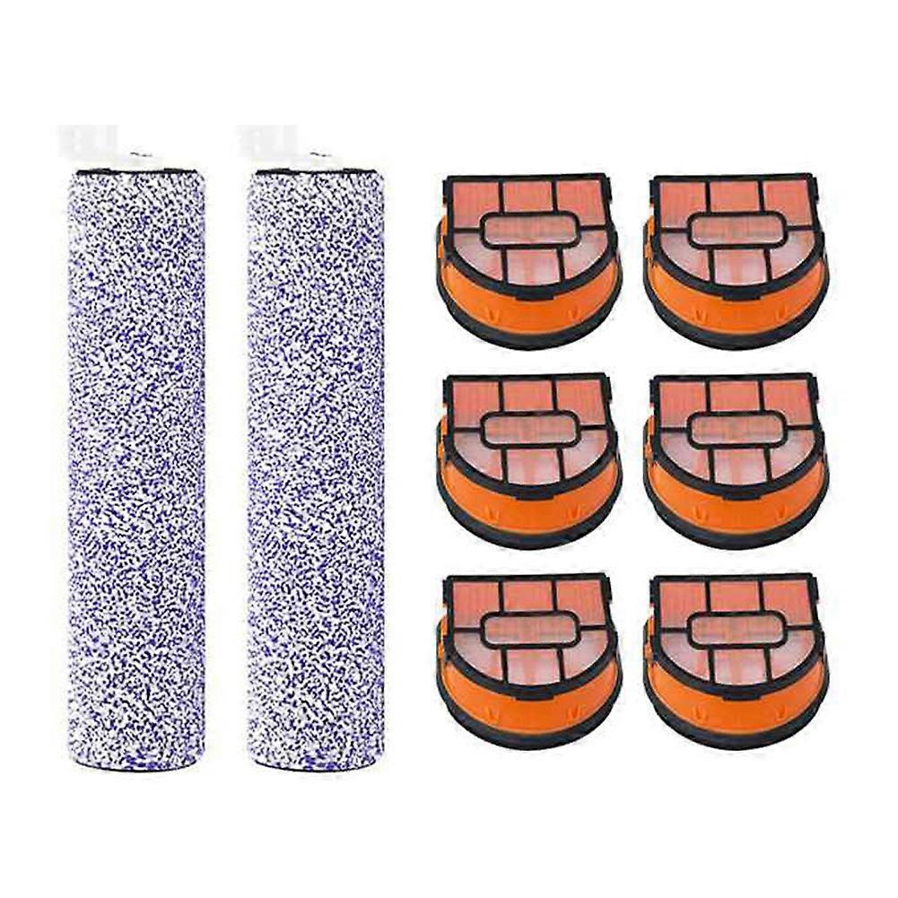 Wd161 Walze Und Filter Für Shark Hydrovac Messmaster Nass-trockensauger Wd261 Aw261 (2 Bürsten, 6 Schaumstofffilter-set)