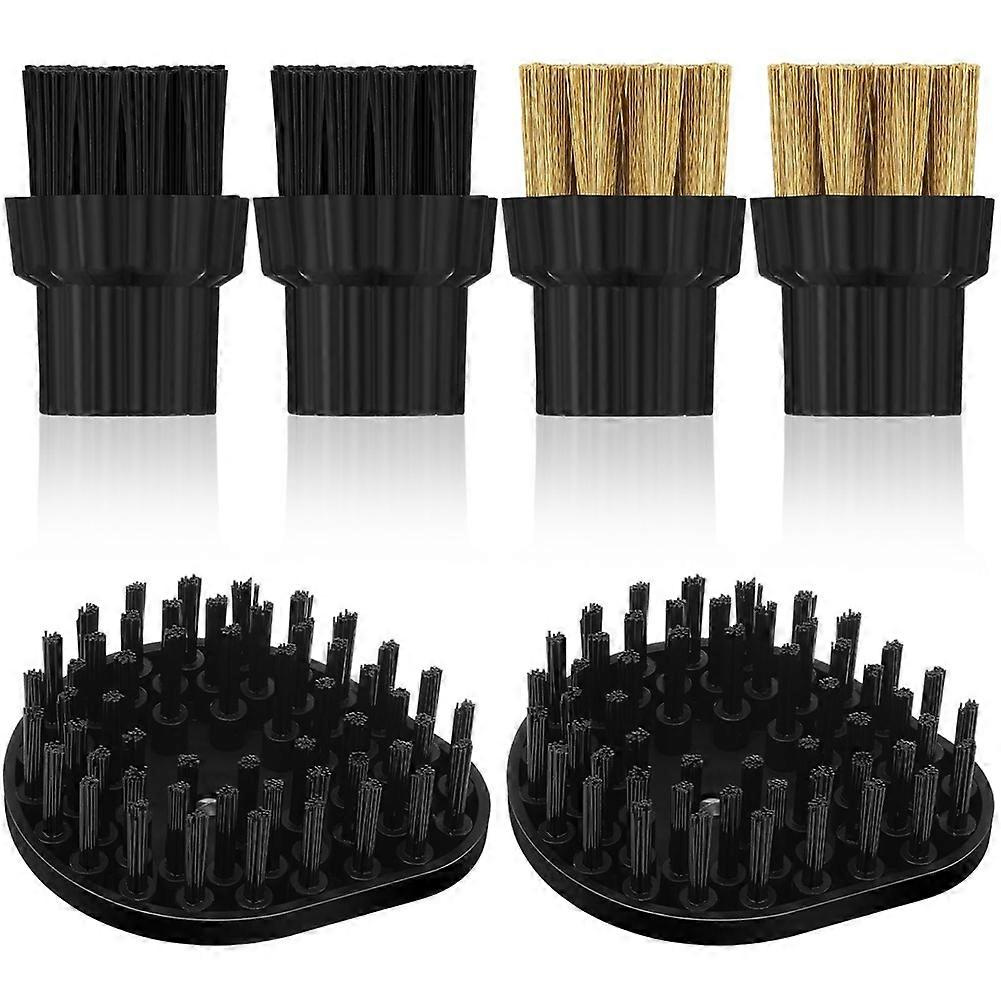 6er-pack Dampfreiniger-bürstenköpfe M8, Messingbürstenköpfe, Nylon-mopp-ersatzzubehörset