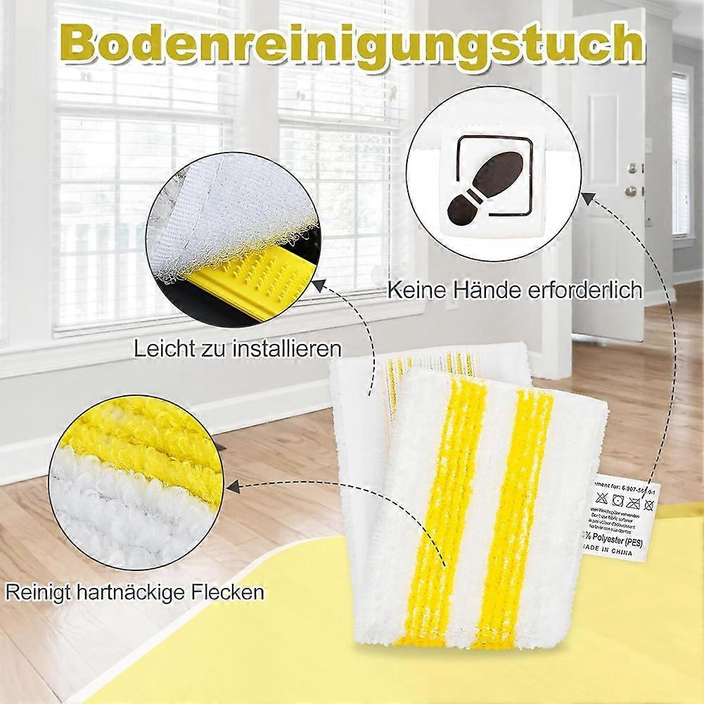 6er-pack Mikrofaser-bodenreinigungstücher Als Ersatz Für Kärcher Dampfreiniger Sc2, Sc3, Sc4, Sc5, Easyfix, Ctk10, Ctk20, Sg4/2 Und Sg4/4