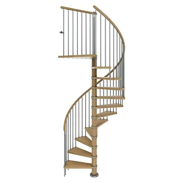 Dolle Spindeltreppe Winnipeg Eiche geölt Höhe bis 315 cm Ø 140 cm FSC